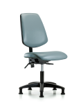 Vinyl Chair - Desk Height with Medium Back, Seat Tilt, & Stationary Glides in Storm Supernova Vinyl VDHCH-MB-RG-T1-A0-RG-8822