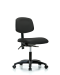 Vinyl Chair - Desk Height with Casters in Black Trailblazer Vinyl VDHCH-RG-T0-A0-RC-8540