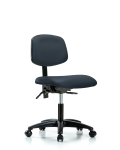 Vinyl Chair - Desk Height with Casters in Imperial Blue Trailblazer Vinyl VDHCH-RG-T0-A0-RC-8582