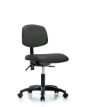 Vinyl Chair - Desk Height with Casters in Charcoal Trailblazer Vinyl VDHCH-RG-T0-A0-RC-8605