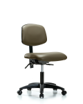 Vinyl Chair - Desk Height with Casters in Taupe Supernova Vinyl VDHCH-RG-T0-A0-RC-8809