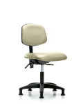 Vinyl Chair - Desk Height with Stationary Glides in Adobe White Trailblazer Vinyl VDHCH-RG-T0-A0-RG-8501