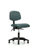 Vinyl Chair - Desk Height with Stationary Glides in Colonial Blue Trailblazer Vinyl VDHCH-RG-T0-A0-RG-8546