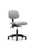 Vinyl Chair - Desk Height with Stationary Glides in Dove Trailblazer Vinyl VDHCH-RG-T0-A0-RG-8567