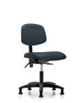 Vinyl Chair - Desk Height with Stationary Glides in Imperial Blue Trailblazer Vinyl VDHCH-RG-T0-A0-RG-8582