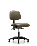 Vinyl Chair - Desk Height with Stationary Glides in Taupe Supernova Vinyl VDHCH-RG-T0-A0-RG-8809