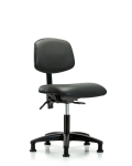 Vinyl Chair - Desk Height with Seat Tilt & Stationary Glides in Carbon Supernova Vinyl VDHCH-RG-T1-A0-RG-8823