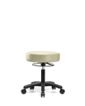 Vinyl Mini-Stool - Desk Height with Casters in Adobe White Trailblazer Vinyl VDHMS-RG-RC-8501