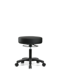 Vinyl Mini-Stool - Desk Height with Casters in Black Trailblazer Vinyl VDHMS-RG-RC-8540