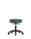 Vinyl Mini-Stool - Desk Height with Casters in Colonial Blue Trailblazer Vinyl VDHMS-RG-RC-8546