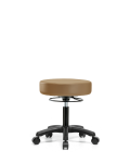 Vinyl Mini-Stool - Desk Height with Casters in Taupe Trailblazer Vinyl VDHMS-RG-RC-8584
