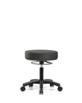 Vinyl Mini-Stool - Desk Height with Casters in Charcoal Trailblazer Vinyl VDHMS-RG-RC-8605