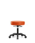 Vinyl Mini-Stool - Desk Height with Casters in Orange Kist Trailblazer Vinyl VDHMS-RG-RC-8613