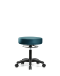 Vinyl Mini-Stool - Desk Height with Casters in Marine Blue Supernova Vinyl VDHMS-RG-RC-8801
