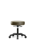 Vinyl Mini-Stool - Desk Height with Casters in Taupe Supernova Vinyl VDHMS-RG-RC-8809