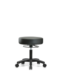 Vinyl Mini-Stool - Desk Height with Casters in Carbon Supernova Vinyl VDHMS-RG-RC-8823