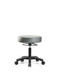 Vinyl Mini-Stool - Desk Height with Casters in Sterling Supernova Vinyl VDHMS-RG-RC-8840