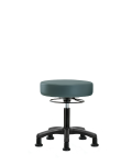 Vinyl Mini-Stool - Desk Height with Stationary Glides in Colonial Blue Trailblazer Vinyl VDHMS-RG-RG-8546