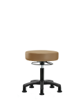 Vinyl Mini-Stool - Desk Height with Stationary Glides in Taupe Trailblazer Vinyl VDHMS-RG-RG-8584