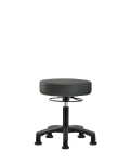 Vinyl Mini-Stool - Desk Height with Stationary Glides in Charcoal Trailblazer Vinyl VDHMS-RG-RG-8605
