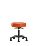 Vinyl Mini-Stool - Desk Height with Stationary Glides in Orange Kist Trailblazer Vinyl VDHMS-RG-RG-8613