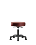 Vinyl Mini-Stool - Desk Height with Stationary Glides in Borscht Supernova Vinyl VDHMS-RG-RG-8815