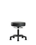Vinyl Mini-Stool - Desk Height with Stationary Glides in Carbon Supernova Vinyl VDHMS-RG-RG-8823