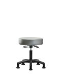 Vinyl Mini-Stool - Desk Height with Stationary Glides in Sterling Supernova Vinyl VDHMS-RG-RG-8840