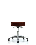 Vinyl Stool without Back Chrome - Desk Height with Stationary Glides in Burgundy Trailblazer Vinyl VDHSO-CR-RG-8569