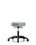 Vinyl Stool without Back - Desk Height with Casters in Dove Trailblazer Vinyl VDHSO-RG-RC-8567