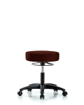 Vinyl Stool without Back - Desk Height with Casters in Burgundy Trailblazer Vinyl VDHSO-RG-RC-8569