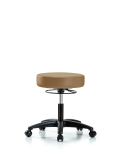 Vinyl Stool without Back - Desk Height with Casters in Taupe Trailblazer Vinyl VDHSO-RG-RC-8584