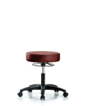 Vinyl Stool without Back - Desk Height with Casters in Taupe Supernova Vinyl VDHSO-RG-RC-8815