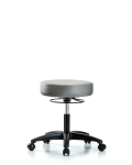 Vinyl Stool without Back - Desk Height with Casters in Sterling Supernova Vinyl VDHSO-RG-RC-8840