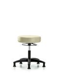 Vinyl Stool without Back - Desk Height with Stationary Glides in Adobe White Trailblazer Vinyl VDHSO-RG-RG-8501