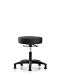 Vinyl Stool without Back - Desk Height with Stationary Glides in Black Trailblazer Vinyl VDHSO-RG-RG-8540
