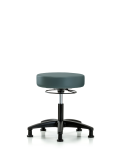 Vinyl Stool without Back - Desk Height with Stationary Glides in Colonial Blue Trailblazer Vinyl VDHSO-RG-RG-8546