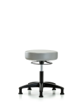 Vinyl Stool without Back - Desk Height with Stationary Glides in Dove Trailblazer Vinyl VDHSO-RG-RG-8567