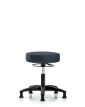 Vinyl Stool without Back - Desk Height with Stationary Glides in Imperial Blue Trailblazer Vinyl VDHSO-RG-RG-8582