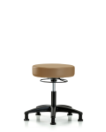 Vinyl Stool without Back - Desk Height with Stationary Glides in Taupe Trailblazer Vinyl VDHSO-RG-RG-8584