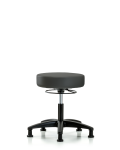 Vinyl Stool without Back - Desk Height with Stationary Glides in Charcoal Trailblazer Vinyl VDHSO-RG-RG-8605