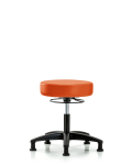 Vinyl Stool without Back - Desk Height with Stationary Glides in Orange Kist Trailblazer Vinyl VDHSO-RG-RG-8613