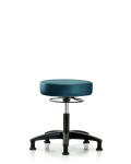 Vinyl Stool without Back - Desk Height with Stationary Glides in Marine Blue Supernova Vinyl VDHSO-RG-RG-8801