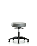 Vinyl Stool without Back - Desk Height with Stationary Glides in Sterling Supernova Vinyl VDHSO-RG-RG-8840