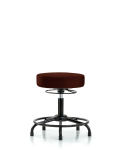 Vinyl Stool without Back - Desk Height with Round Tube Base & Stationary Glides in Burgundy Trailblazer Vinyl VDHSO-RT-RG-8569