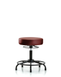 Vinyl Stool without Back - Desk Height with Round Tube Base & Stationary Glides in Taupe Supernova Vinyl VDHSO-RT-RG-8815