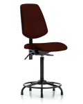 Vinyl Chair - High Bench Height with Round Tube Base, Medium Back, Seat Tilt, & Stationary Glides in Burgundy Trailblazer Vinyl VHBCH-MB-RT-T1-A0-RG-8569