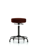 Vinyl Stool without Back - High Bench Height with Round Tube Base & Stationary Glides in Burgundy Trailblazer Vinyl VHBSO-RT-RG-8569