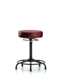 Vinyl Stool without Back - High Bench Height with Round Tube Base & Stationary Glides in Taupe Supernova Vinyl VHBSO-RT-RG-8815