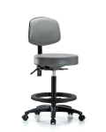 Vinyl Stool with Back - High Bench Height with Seat Tilt VHBST-RG-T1-BF-RC-8840